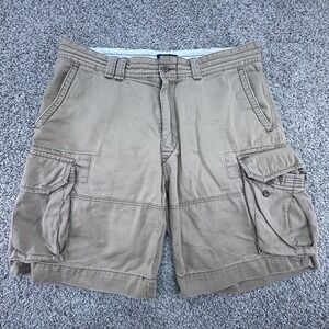 Vtg Polo Ralph Lauren‎ Cargo Shorts Mens 36 Tan Ripstop Khaki Chino Pockets